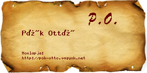 Pók Ottó névjegykártya